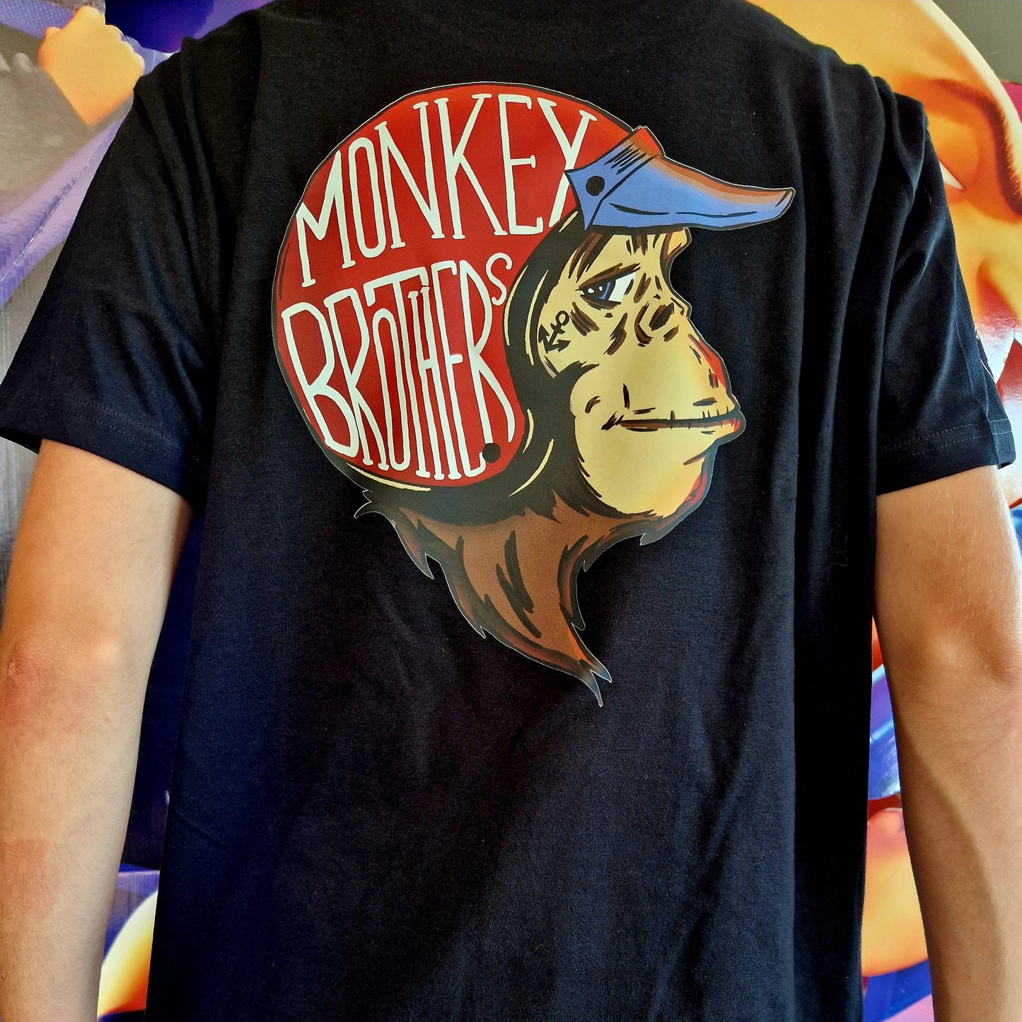 Kurzarm Shirt "Monky Brothers" black