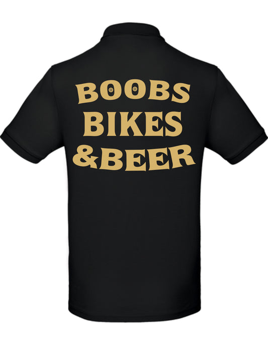 Kurzarm T-Shirt "Boobs Beer and Bikes"