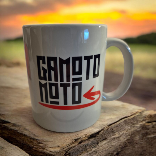 Tasse Gamoto Moto "SCHNELL UND LINKSRUM"