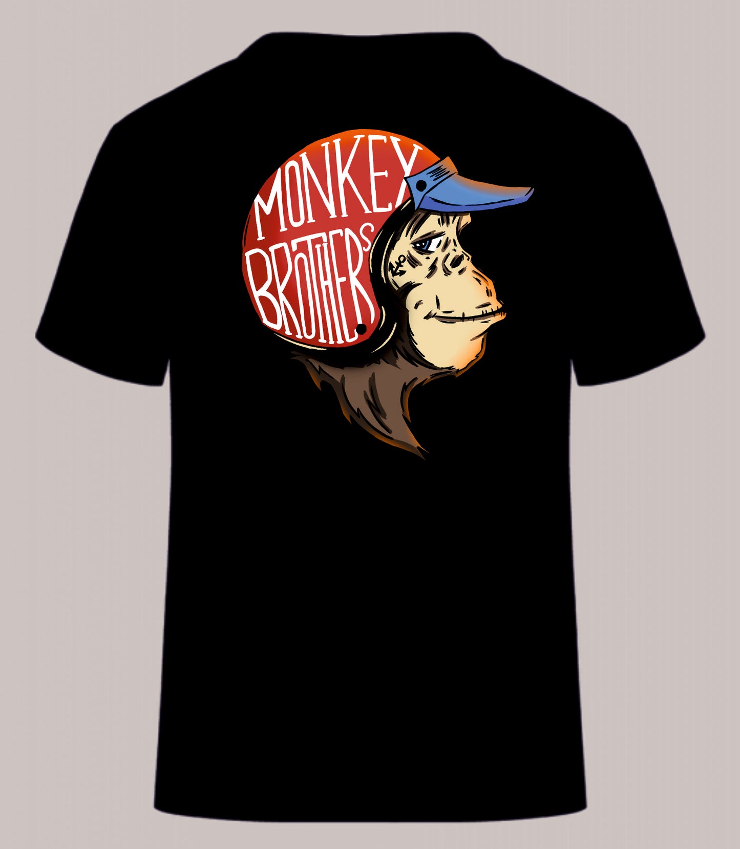 Kurzarm Shirt "Monky Brothers" black
