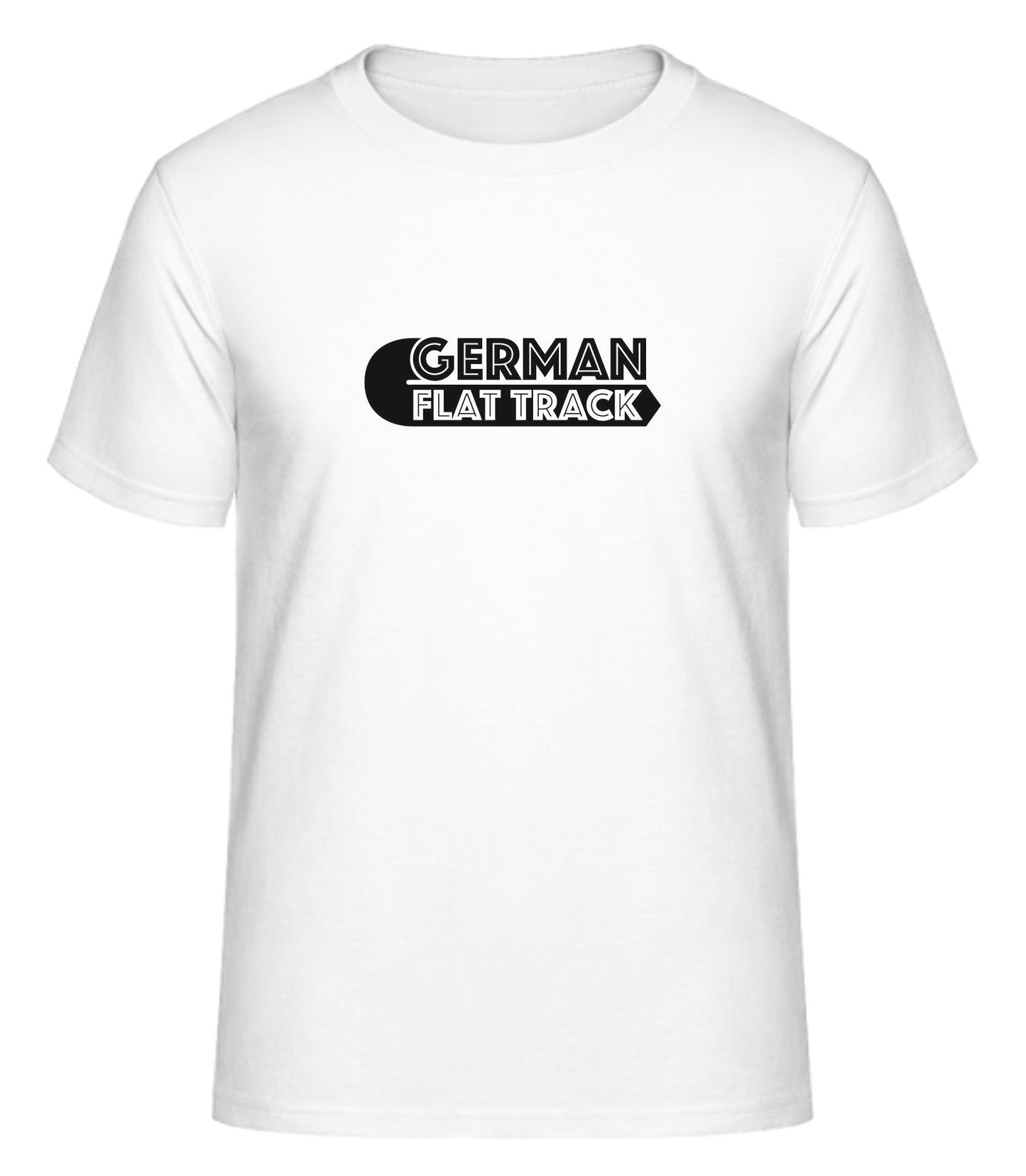 Kurzarm Shirt in Schwarz oder Weiß mit Druck auf der Brust