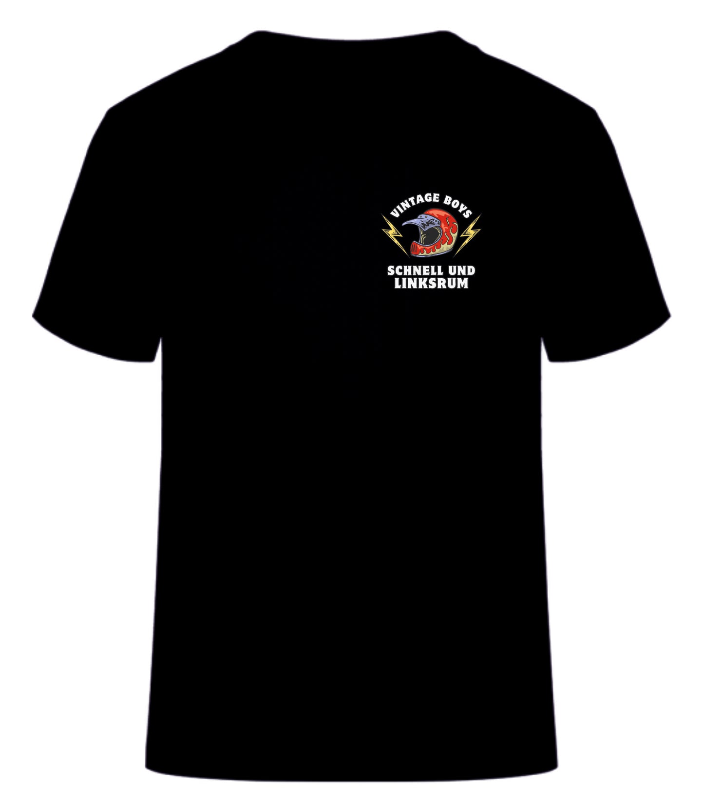 Kurzarm Shirt "Vintage Boys" in Schwarz, Weiß oder Sandfarben